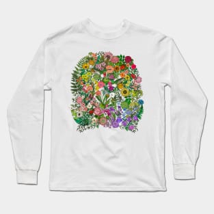 Hummingbirds Secret Garden Long Sleeve T-Shirt